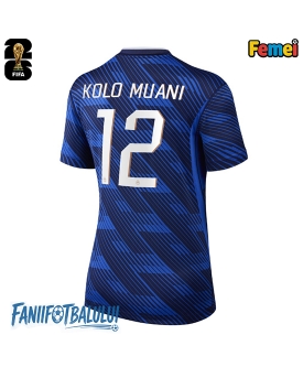 Franța Randal Kolo Muani #12 Echipament de Fotbal Replică Mondial 2026 Femei Acasa